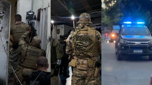 A operação mobilizou grande contingente de policiais