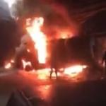 Vídeo: bandidos destroem Caveirão da PM com granadas e coquetéis-molotovs no Rio de Janeiro