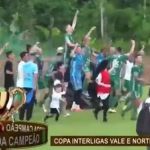 Vídeo: crianças são atropeladas por roçadeira durante comemoração de título de copa infantil