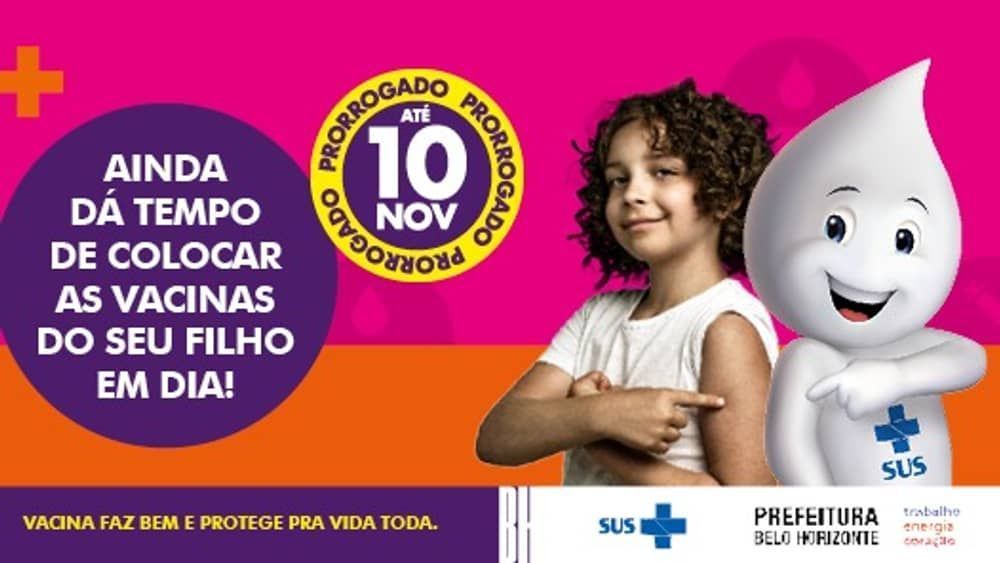 Prefeitura de Belo Horizonte convoca pais e responsáveis para os últimos dias da Campanha de Multivacinação