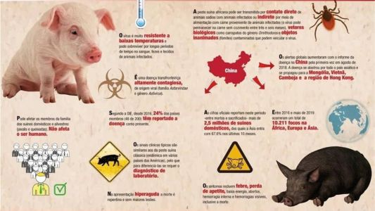 A presença da gripe suína numa determinada região inviabiliza todo o comércio naquele lugar e adjacências