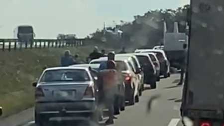 A rota foi interditada para pouso do helicóptero