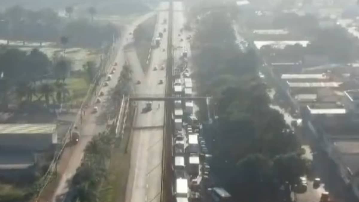 Vídeo: congestionamento na Fernão Dias passa de 15 km por protesto de indígenas
