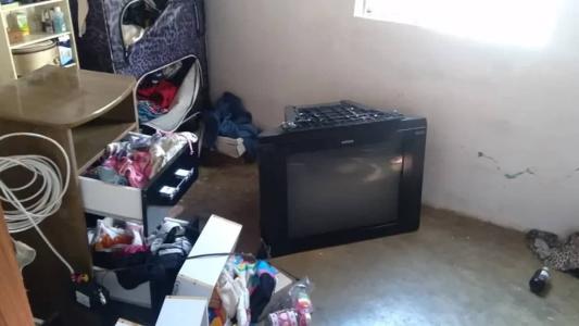 A vítima foi atingida na cabeça pela TV