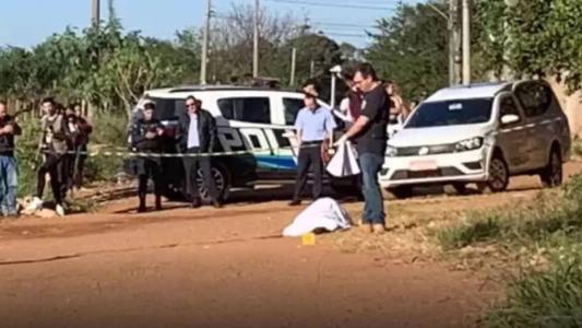 A vítima foi morta com a filha no colo