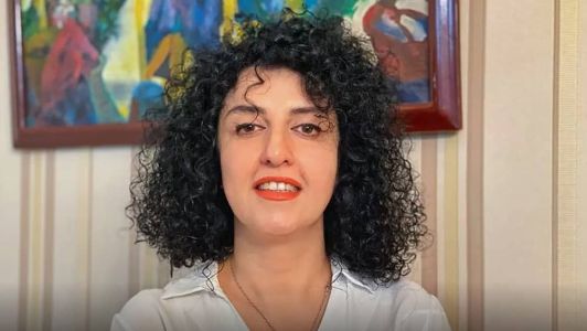 A vencedora do Prêmio Nobel da Paz de 2023, a ativista iraniana Narges Mohammad