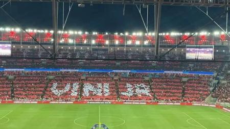 No fim de semana passado, torcida do Flamengo fez homenagem a Vinícius Júnior