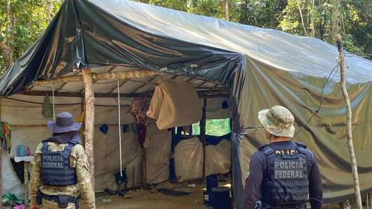 Acampamento de garimpeiros ilegais foi destruído pela PF