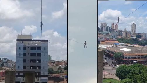 Ação chamou a atenção de quem passava pelo local