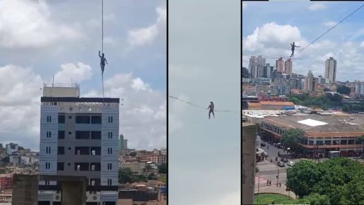 Ação chamou a atenção de quem passava pelo local