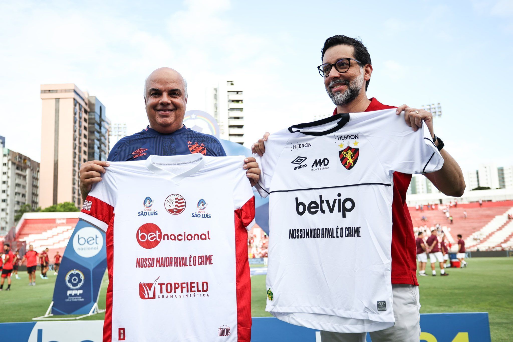 Náutico e Sport fazem ação contra violência: 'Nosso maior rival é o crime'