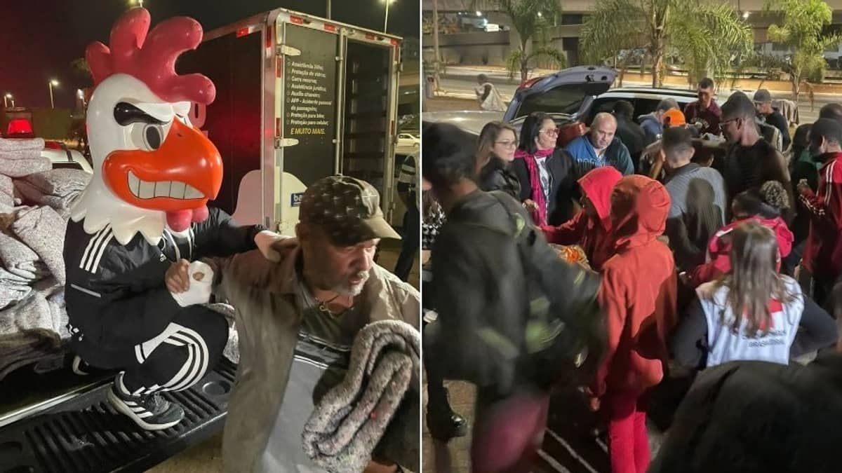 Instituto Galo doa cobertores e marmitas para pessoas em situação de rua