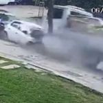 Vídeo mostra momento que caminhão desgovernado atinge carros no bairro Buritis, em BH
