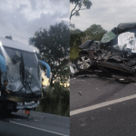Batida entre ônibus e carro mata quatro pessoas na BR-135, no Norte de Minas
