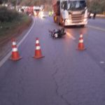 BR-040 é interditada após acidente de moto em Congonhas, na Região Central de Minas