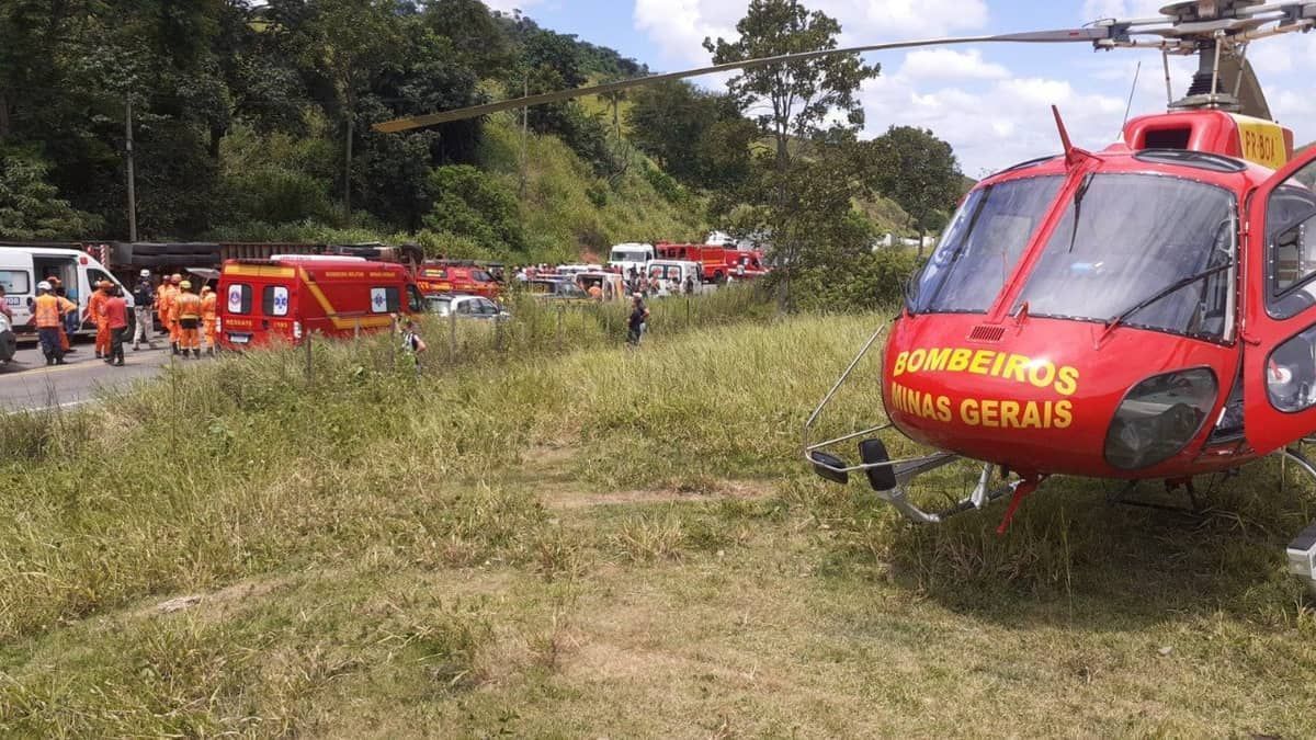 PRF libera BR-381 temporariamente após acidente com 13 vítimas em Antônio Dias 
