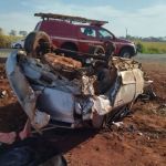 Homem atinge um radar e capota o carro ao tentar se desviar de um cachorro  