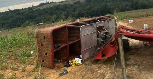 Imagem do acidente que vitimou a mineira Juliana Alves em 15 de junho