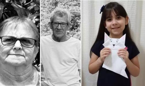 Foto mostra Iva Aparecida da Costa, José Antônio Vilela e Júlia Marques Costa, que morreram em acidente na MG-050, entre Piumhi e Pimenta