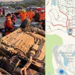 Acidente na MG-10: trânsito é liberado, mas via tem 7 quilômetros de congestionamento
