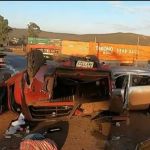 Batida na BR-040, em Nova Lima, deixa dois feridos e trânsito complicado