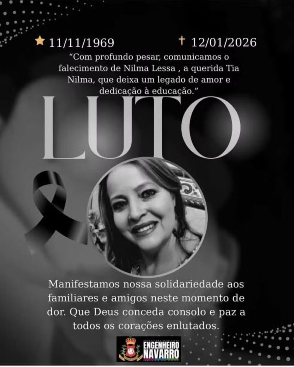 Diretora escolar morre em acidente de moto na zona rural de Engenheiro Navarro