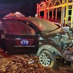 Acidente entre cegonheira e carro de escolta deixa dois feridos na BR-365, em Uberlândia; veja vídeo