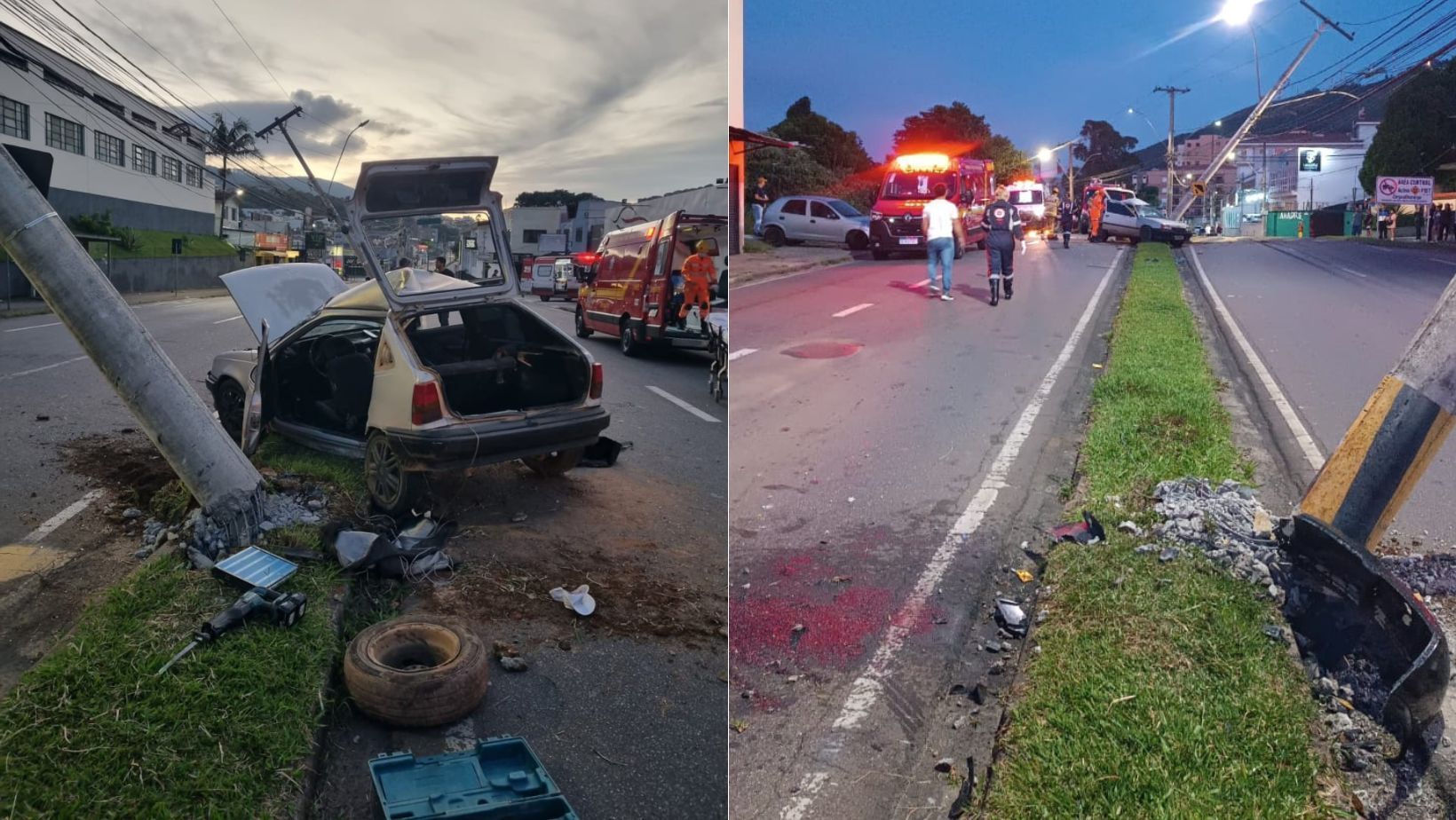 Acidente entre dois carros deixa jovem de 22 anos em estado grave, no interior de MG