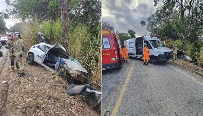 Acidente grave deixa quatro feridos em rodovia de Esmeraldas, na Grande BH