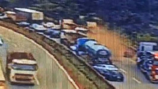 Acidente fatal foi flagrado por câmeras de segurança