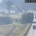 Interdição na Fernão Dias passa de 3 horas e congestionamento chega a 21 km em São Gonçalo do Sapucaí