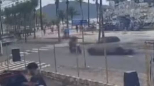 Acidente foi registrado por câmeras de segurança