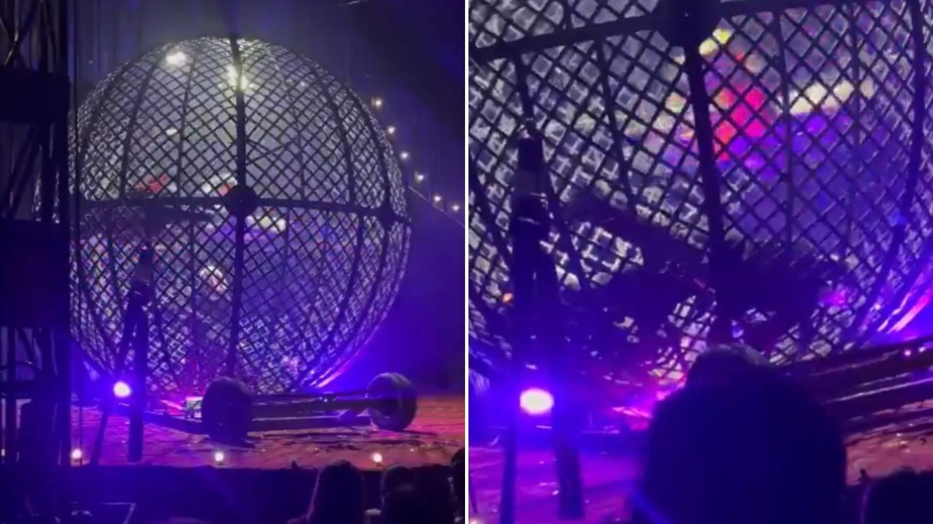 Vídeo: motociclista é atropelada em 'globo da morte' no circo do Dedé em Minas