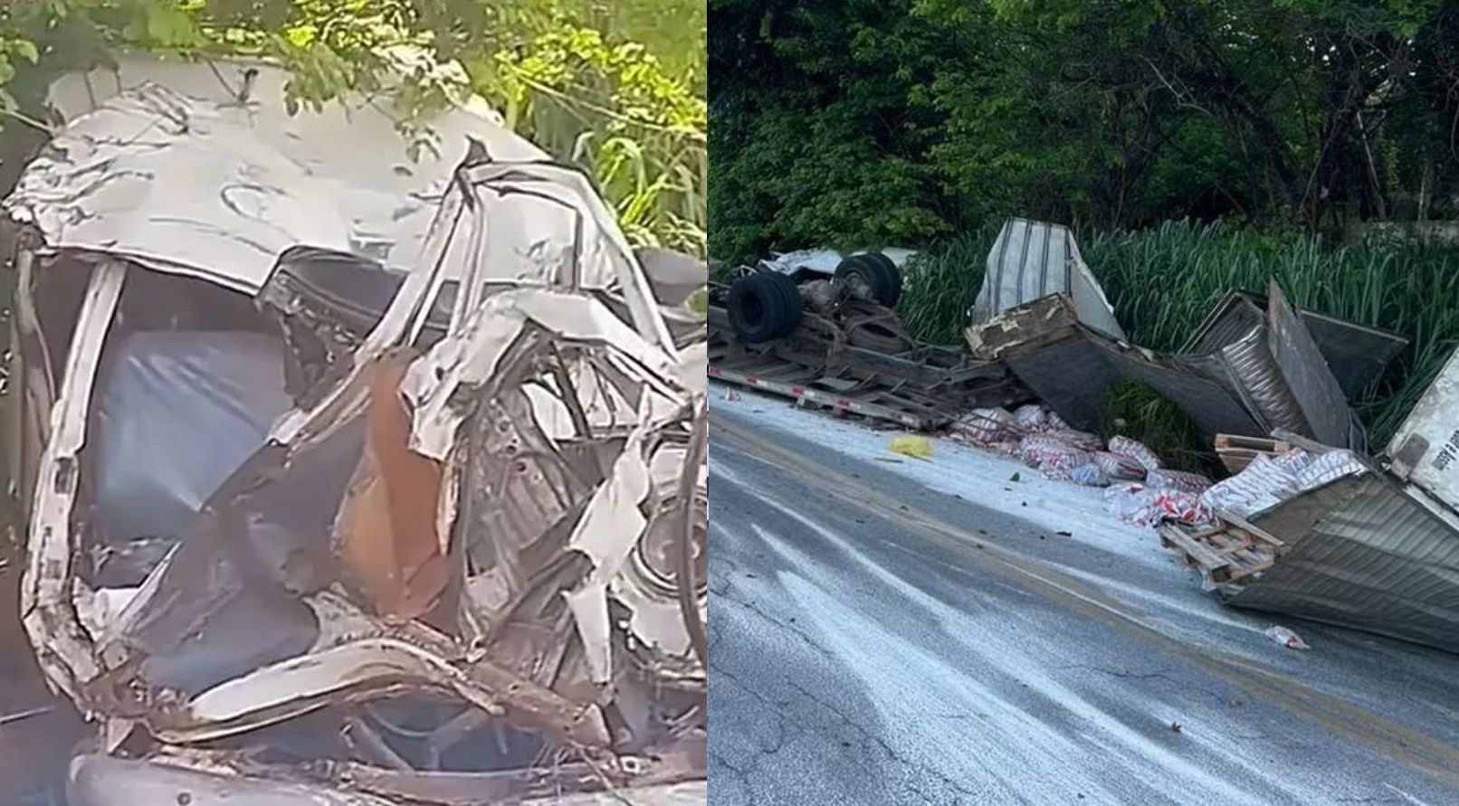 Kombi e caminhão batem de frente e oito morrem em acidente em rodovia de Pernambuco