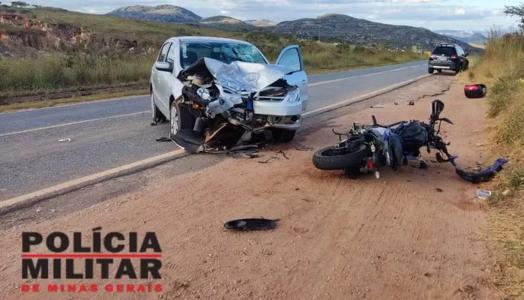Foto mostra acidente na MGC-259, em Gouveia