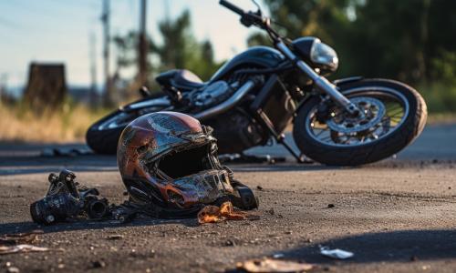 acidente moto caida - Imagem Ilustrativa