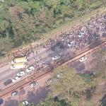 Acidente na BR-040: veja imagens aéreas do resgate