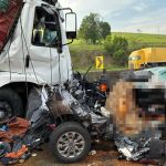 Acidente grave envolvendo carros, ônibus e caminhão deixa morto e feridos na BR-381, no Sul de Minas 