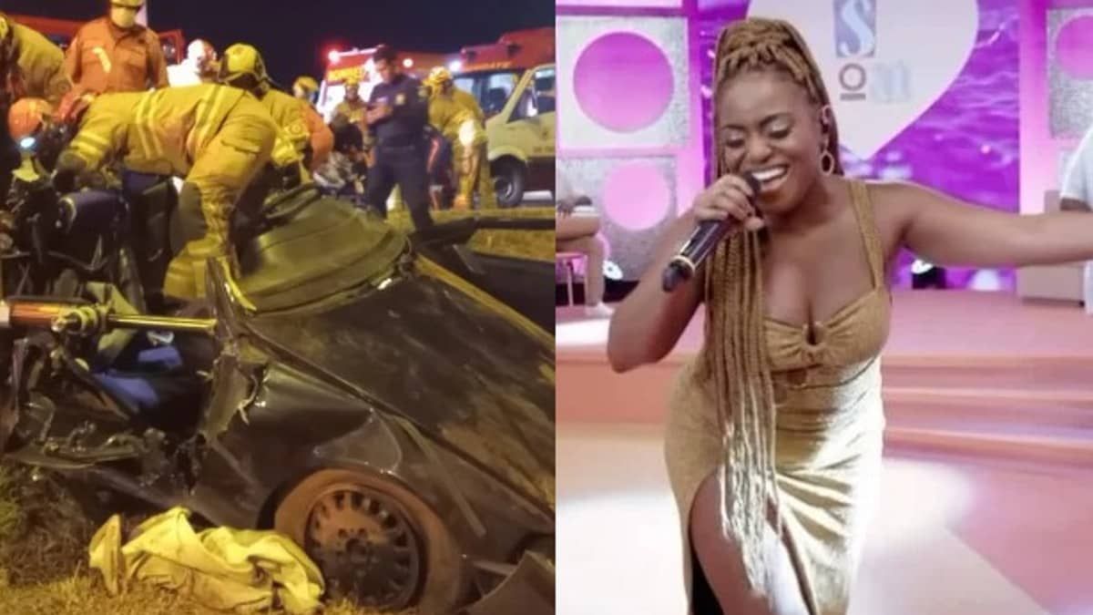 Atriz da Globo sofre acidente: BMW bate em poste em Brasília e deixa cinco feridos
