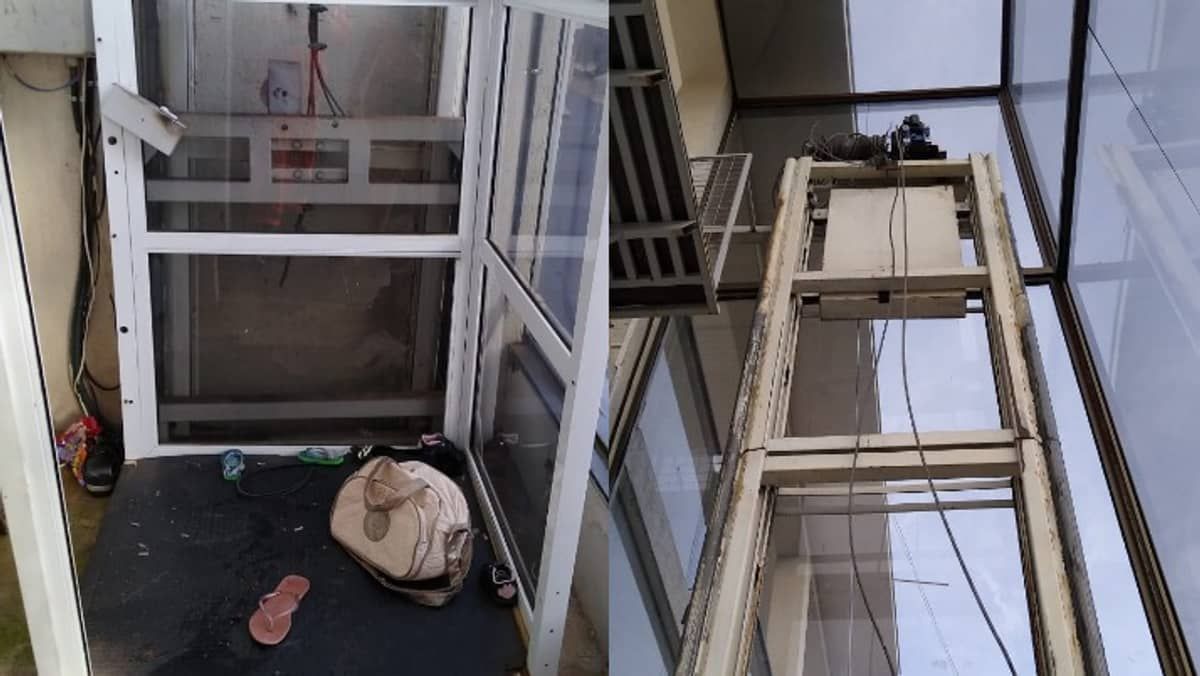 Elevador despenca de sete metros de altura e deixa feridos no Sul de Minas 