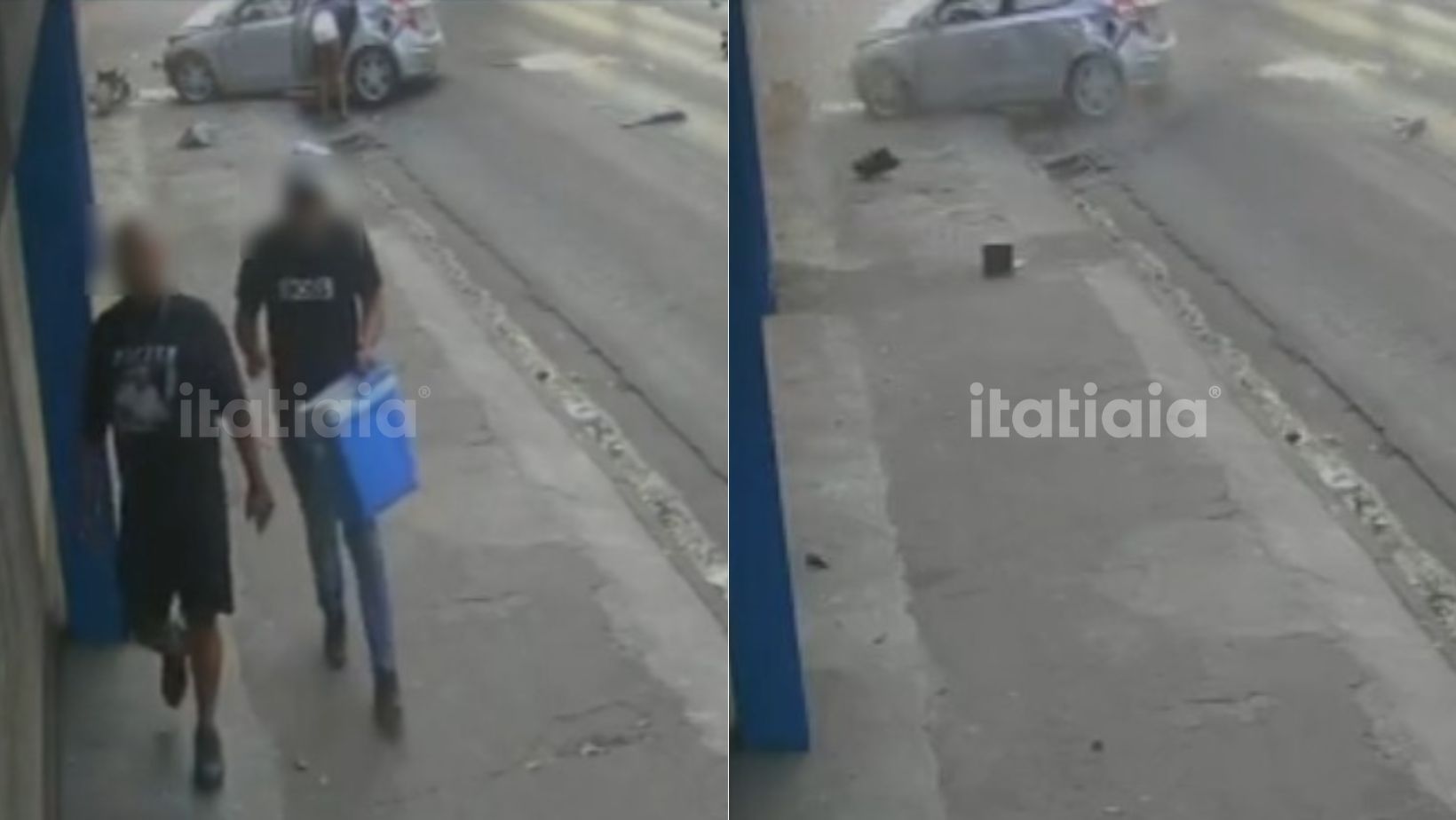Vídeo mostra batida e ocupantes de carro deixando local de acidente em BH com 'cooler' e garrafas
