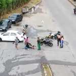 Acidente entre carro e moto complica os acessos de Contagem (MG) a BR-040