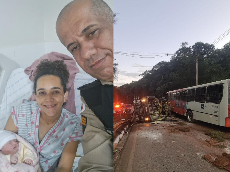 'Bem e felizes', diz PM que ajudou mulher em trabalho de parto no congestionamento pós-acidente na MG-030