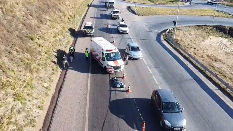 Trânsito é liberado na BR-040 após acidente com morte na Grande BH; fila ainda chega a 6 km