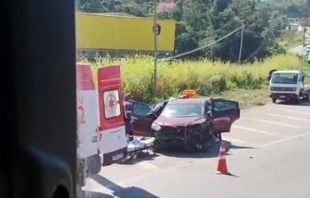 Vídeo: acidente na BR-381 deixa quatro feridos e causa congestionamento na Grande BH