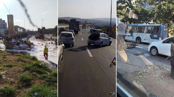 Via Expressa, BR-040 e MG-10: 14 acidentes provocam caos no trânsito na Grande BH