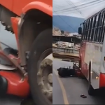 Vídeo: acidente deixa moto debaixo da roda de ônibus da região do Barreiro