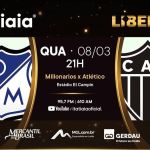 Millonarios x Atlético: acompanhe jogo pela Libertadores na Itatiaia