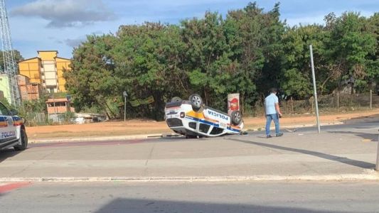 O militar foi encaminhado para o hospital com dores no braço após o incidente