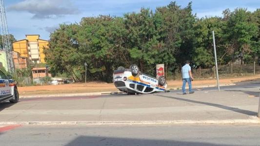 O militar foi encaminhado para o hospital com dores no braço após o incidente
